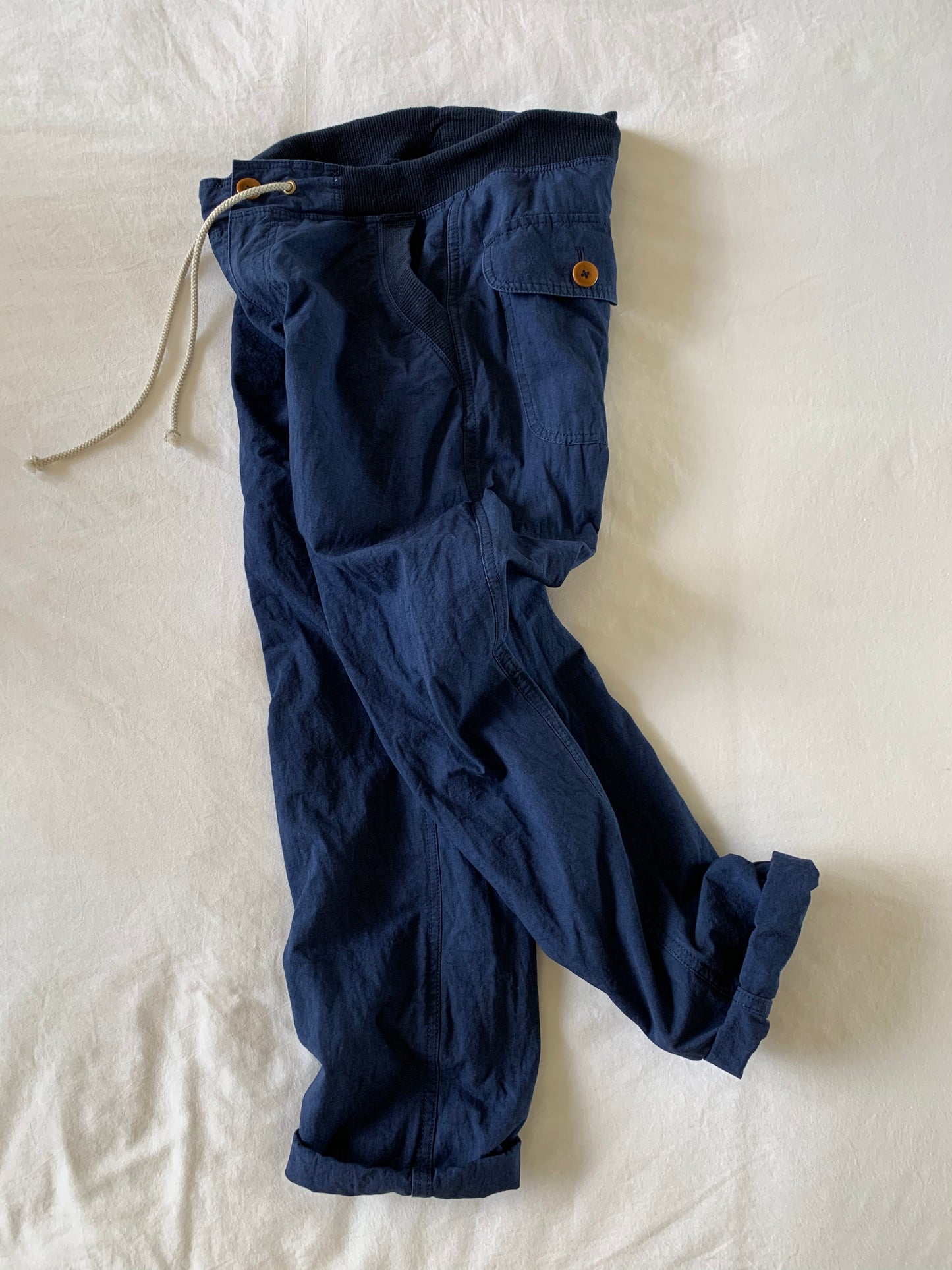 天日干しコットン&リネン / ロングリブパンツ