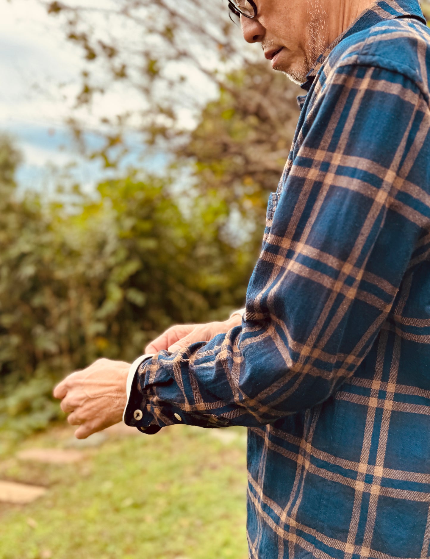 ホリゾンタルカラー コンフォートシャツ / ブーレットノイル タータンチェック