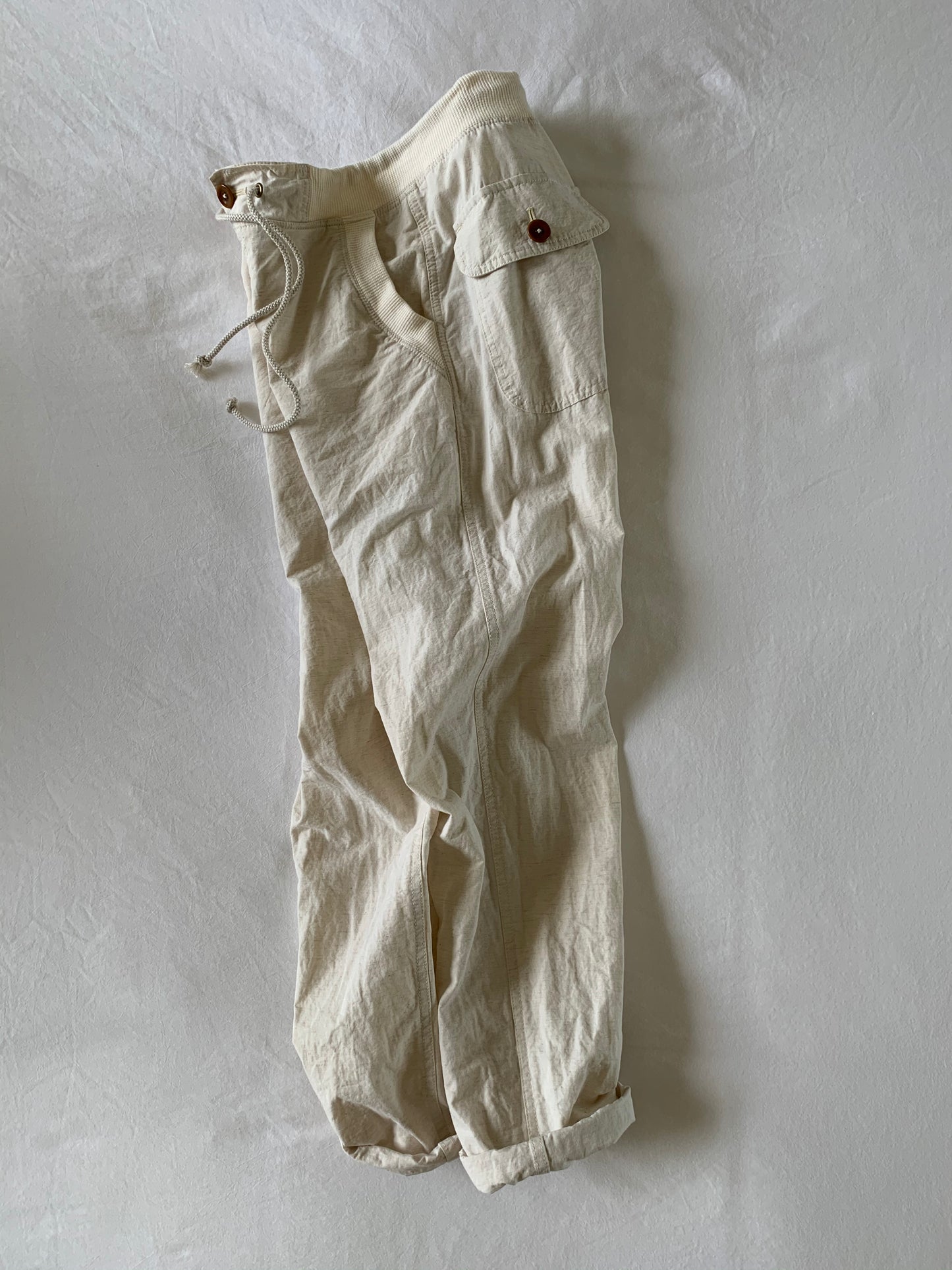 天日干しコットン＆リネン / ロングリブパンツ