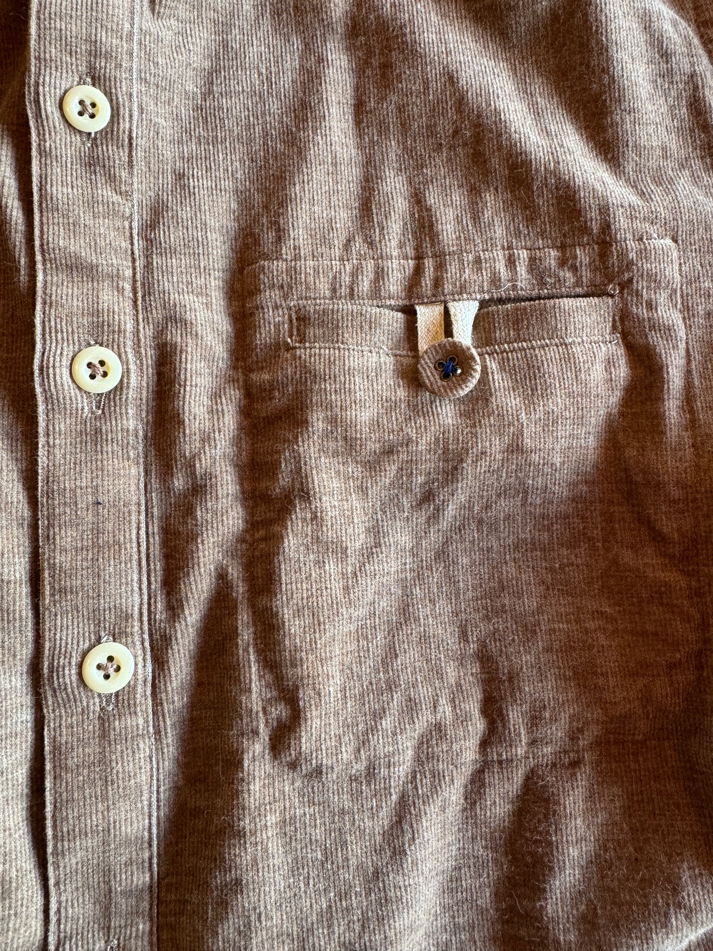 バンドカラー コンフォートシャツ/ トップ糸コーデュロイ