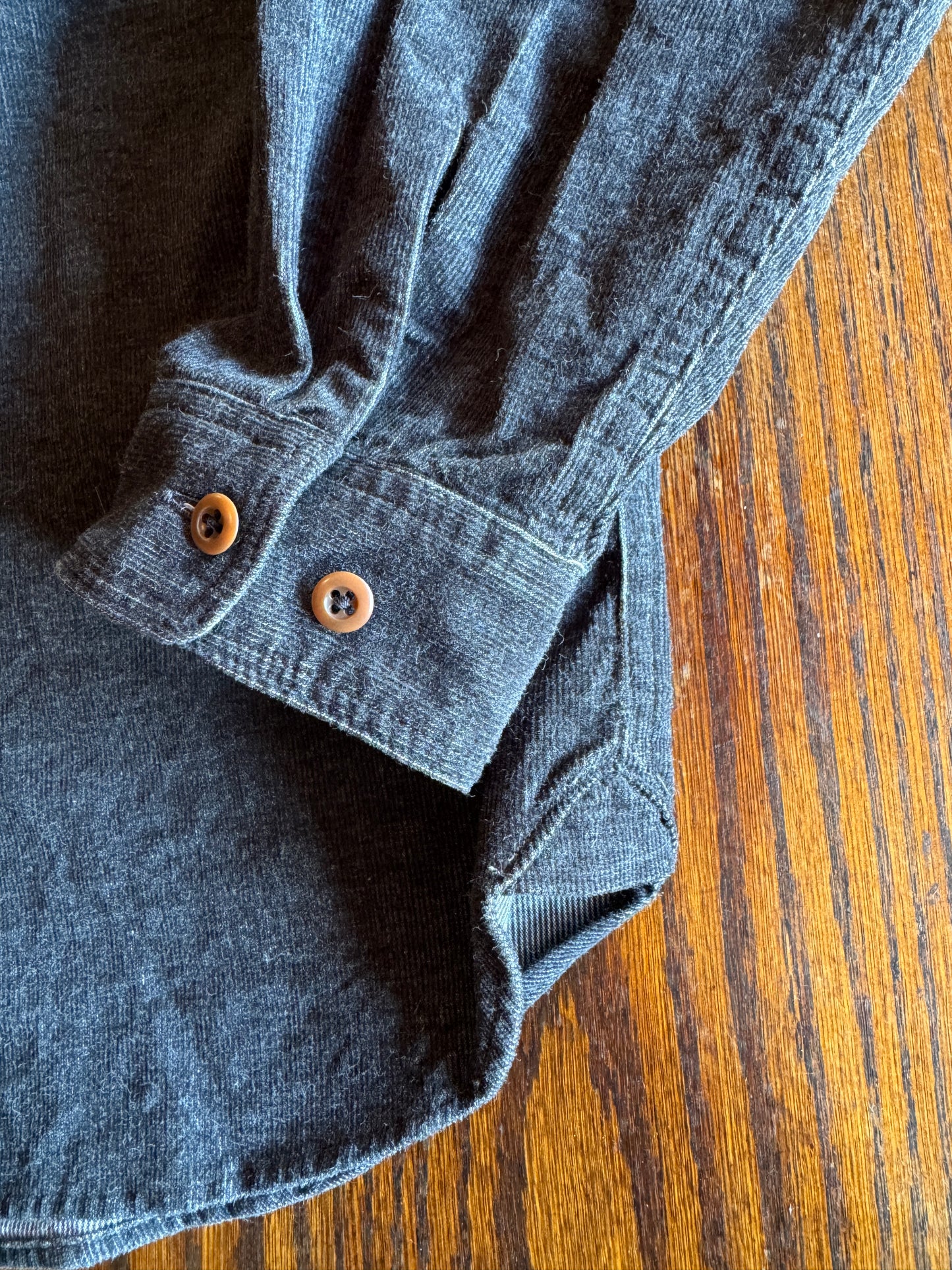 バンドカラー コンフォートシャツ/ トップ糸コーデュロイ