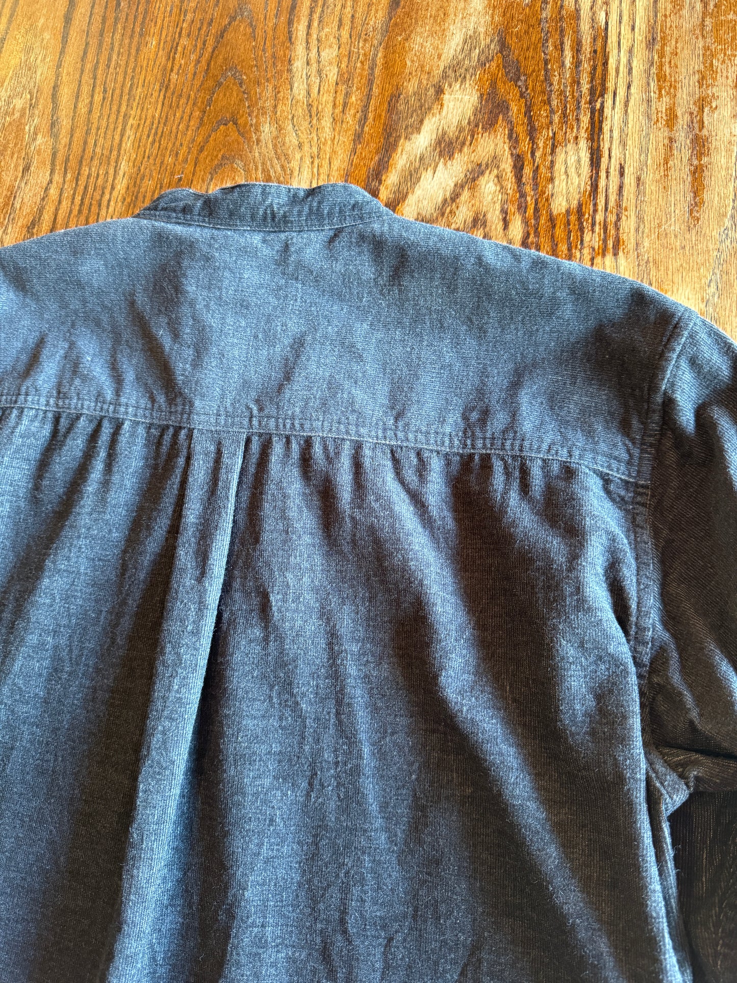 バンドカラー コンフォートシャツ/ トップ糸コーデュロイ