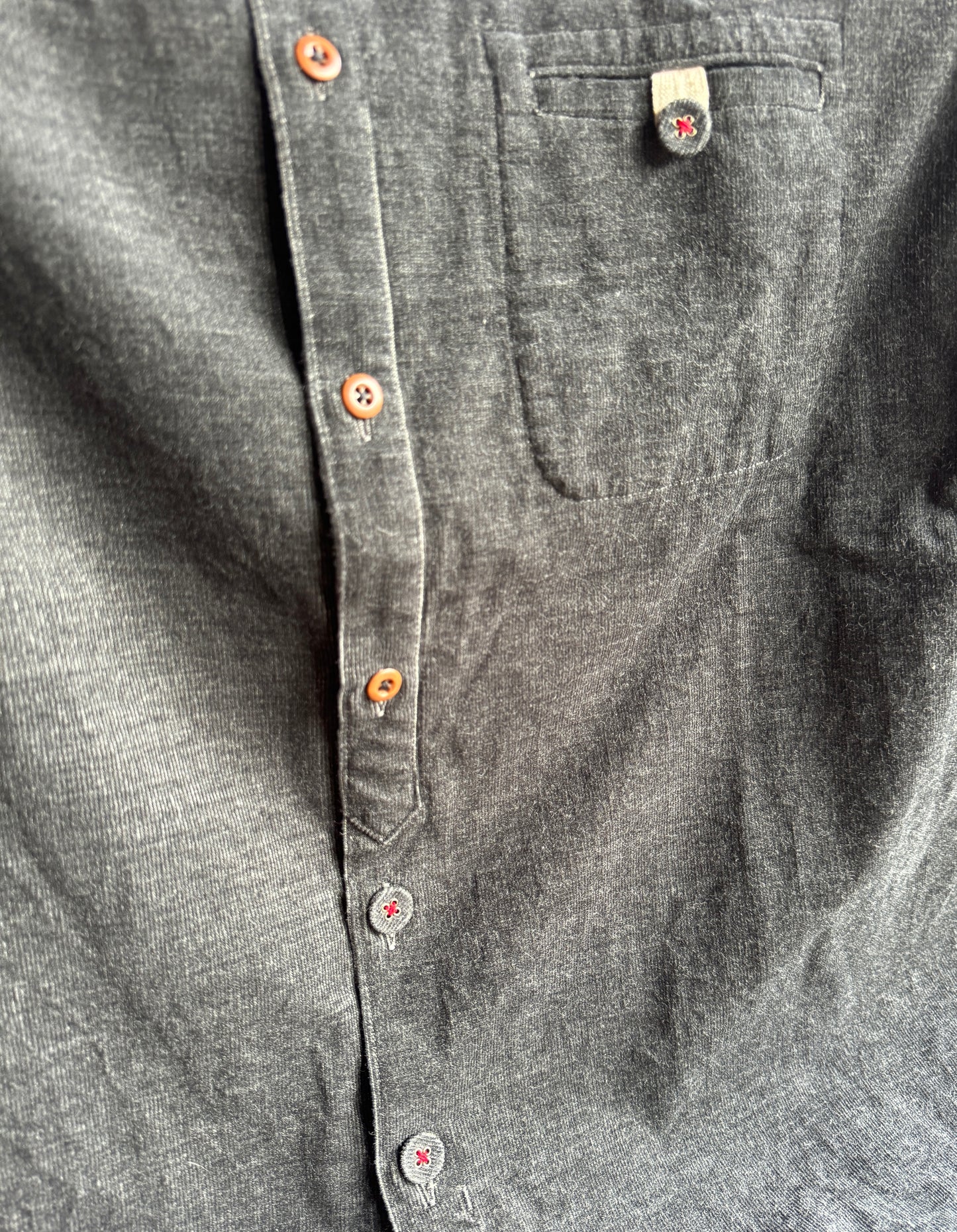 バンドカラー コンフォートシャツ/ トップ糸コーデュロイ