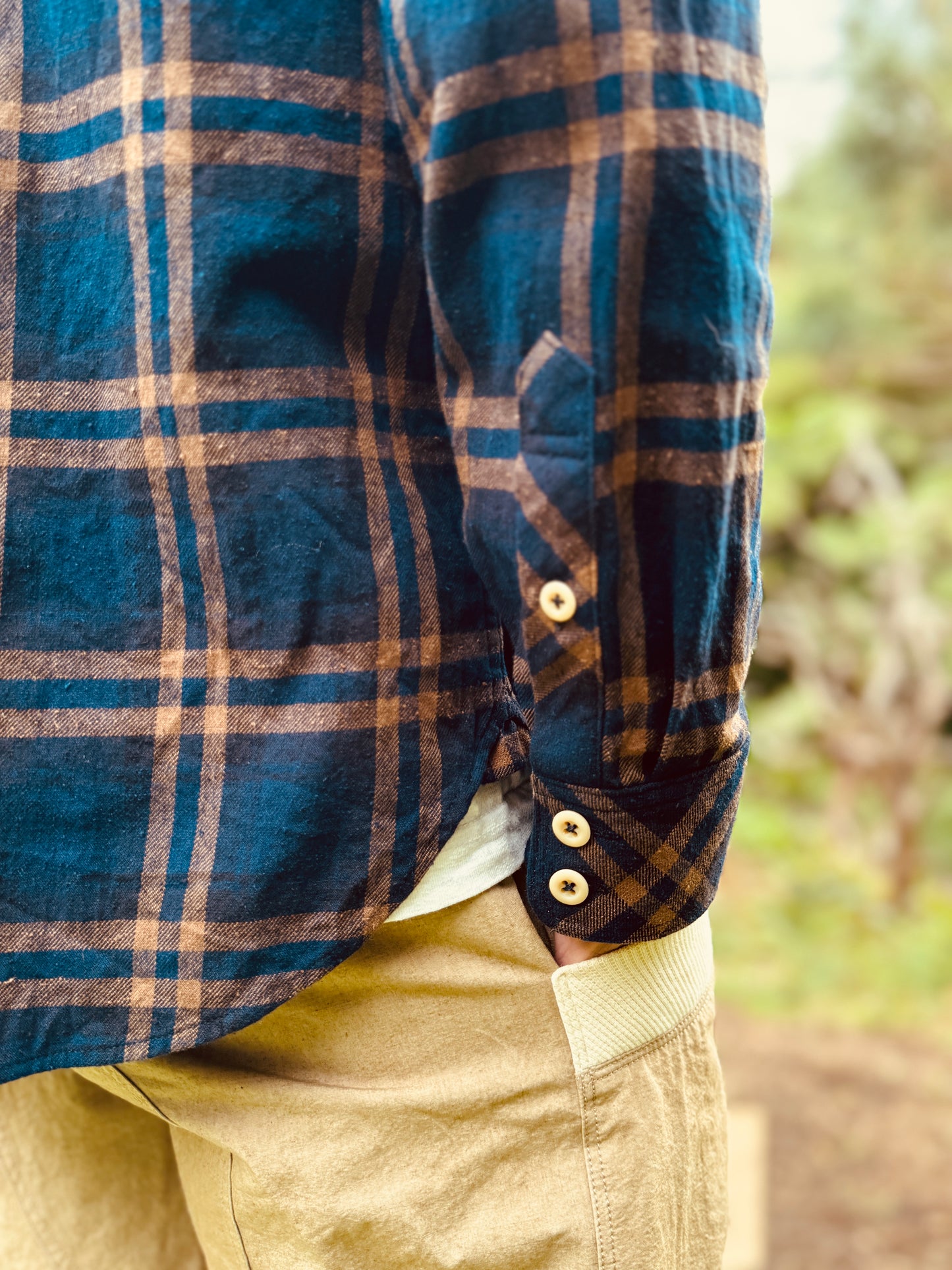 ホリゾンタルカラー コンフォートシャツ / ブーレットノイル タータンチェック