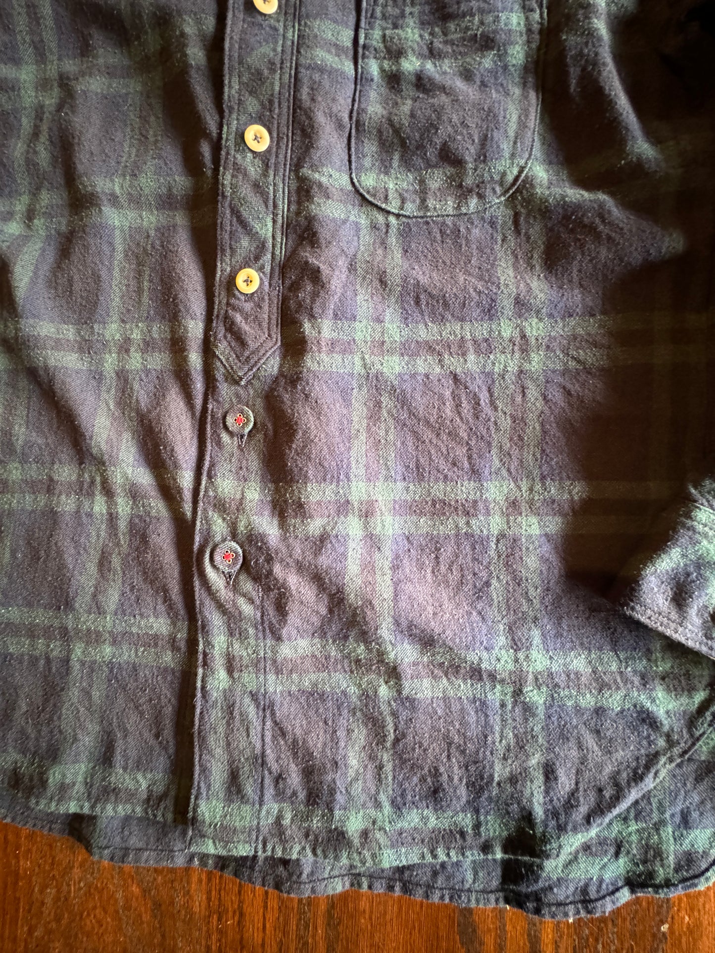 ホリゾンタルカラー コンフォートシャツ / ブーレットノイル タータンチェック