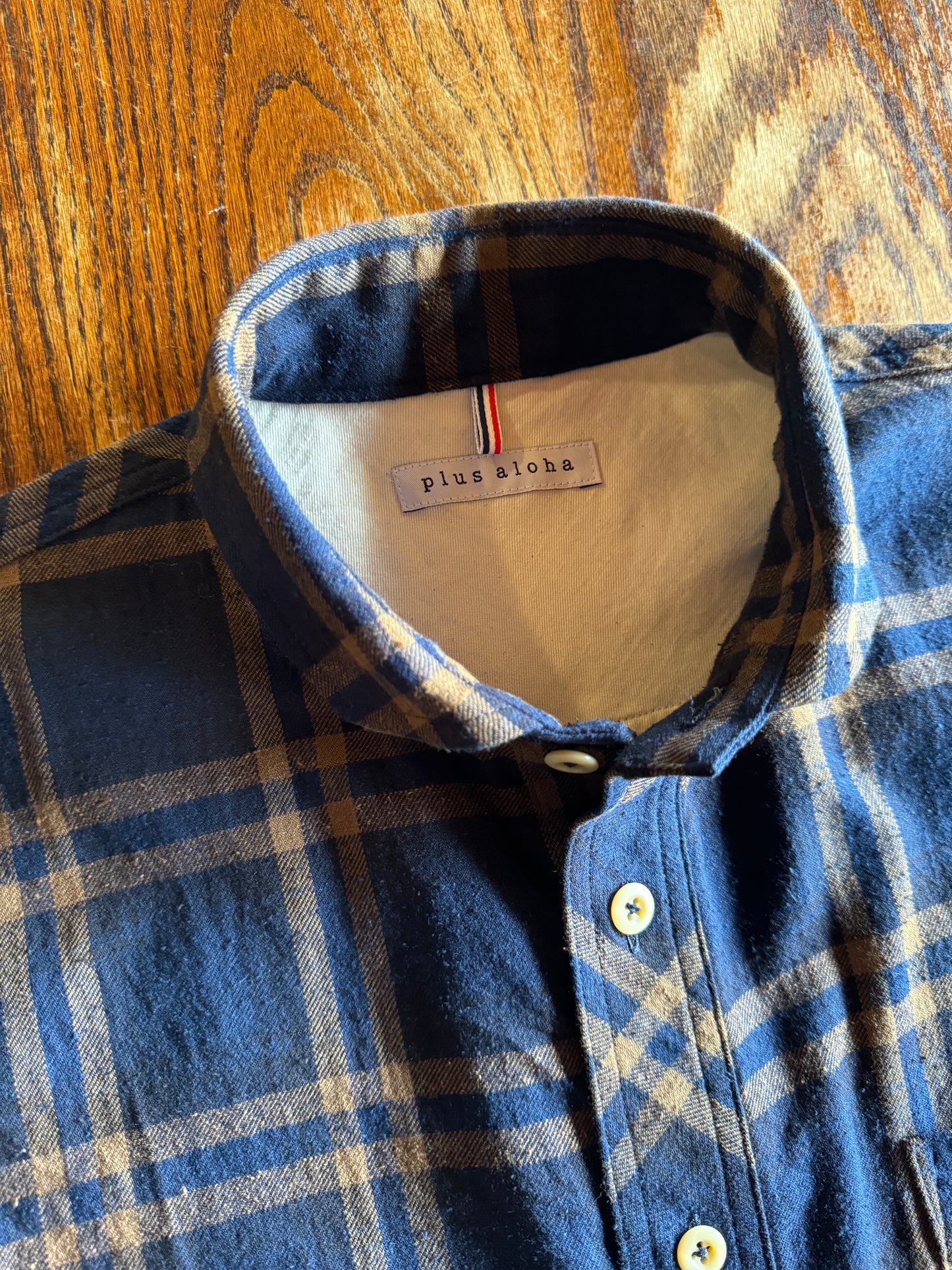 ホリゾンタルカラー コンフォートシャツ / ブーレットノイル タータンチェック