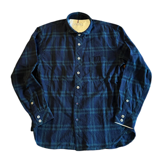 ホリゾンタルカラー コンフォートシャツ / ブーレットノイル タータンチェック