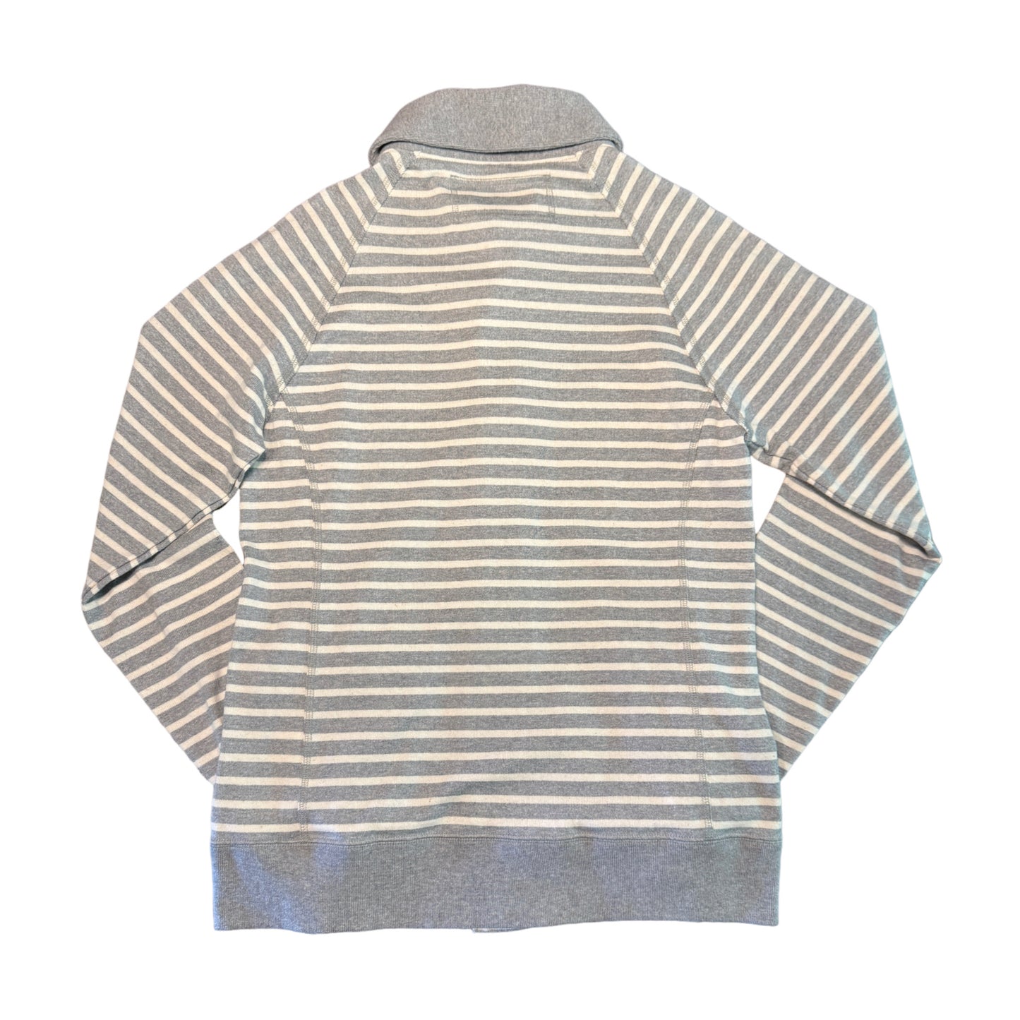 ラウンドカラーカーディガン/天竺ボーダー