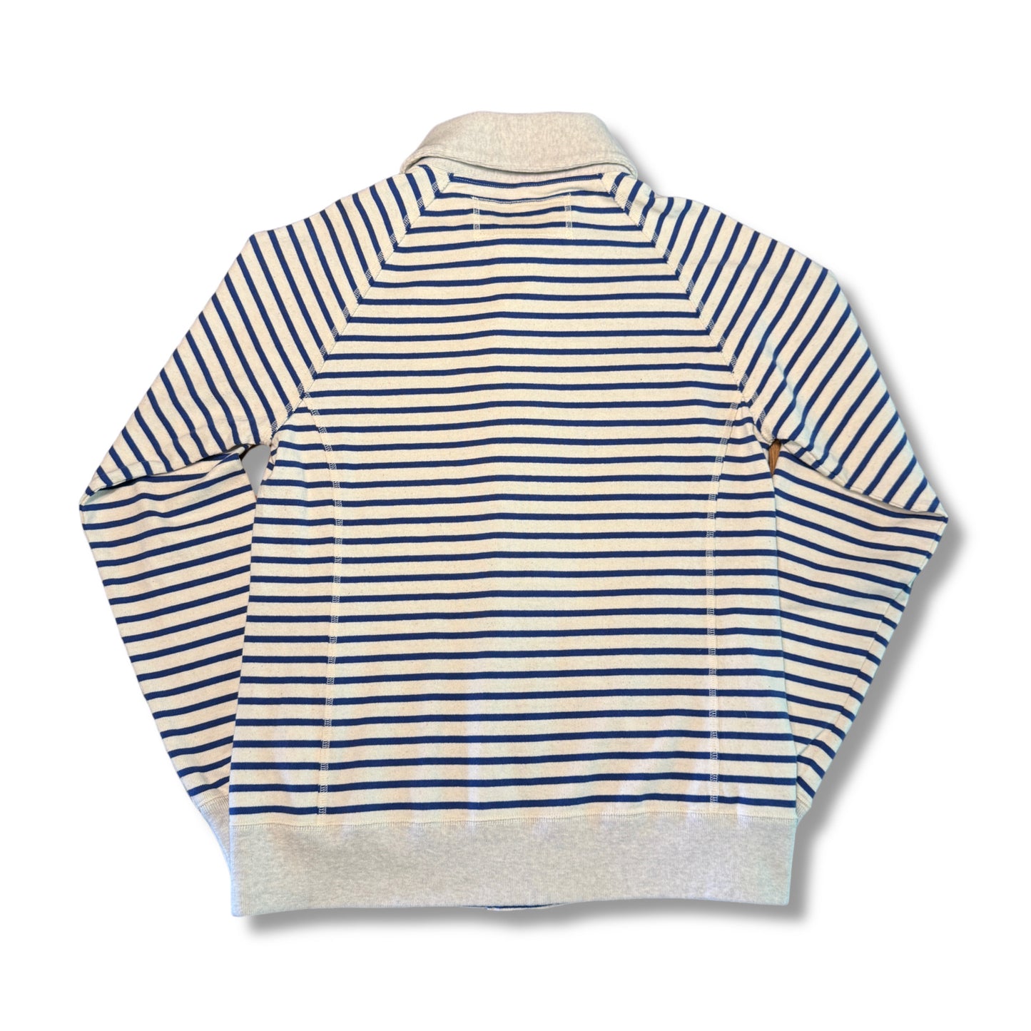 ラウンドカラーカーディガン/天竺ボーダー