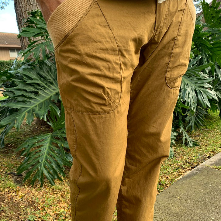 サイドポケット          リブパンツ