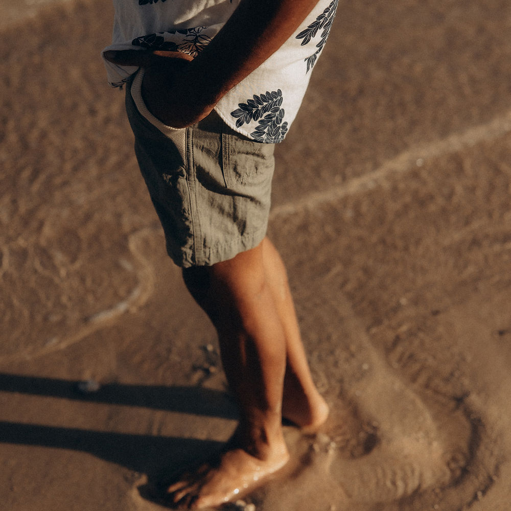 ユーティリティ ショートパンツ/綿麻オックスフォード