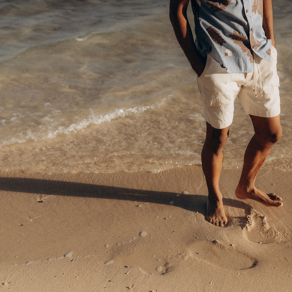 ユーティリティ ショートパンツ/綿麻オックスフォード