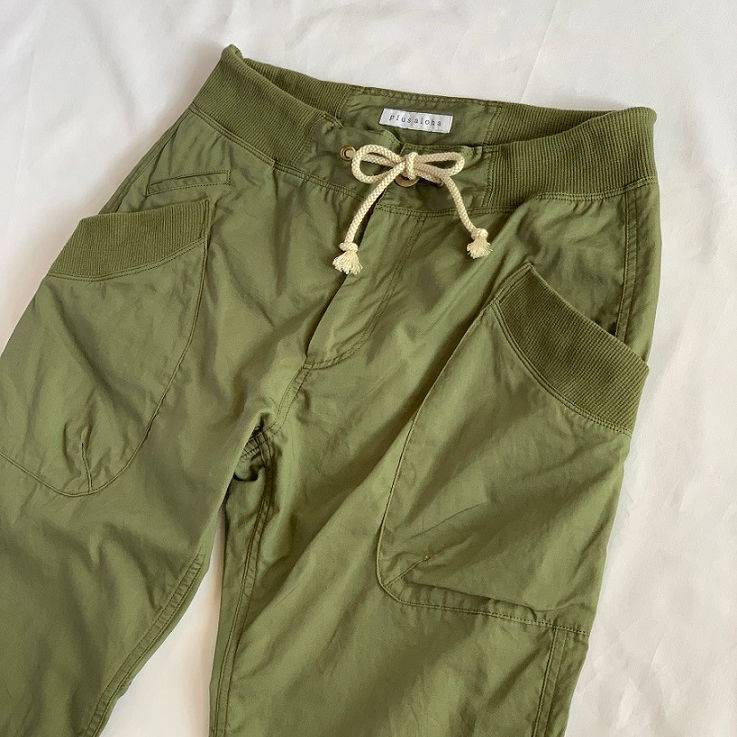 サイドポケット          リブパンツ