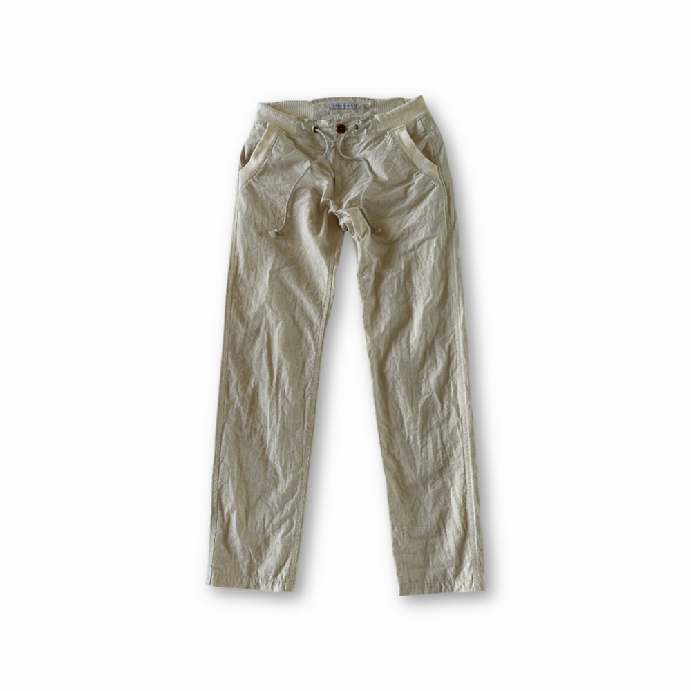 天日干しコットン＆リネン / ロングリブパンツ