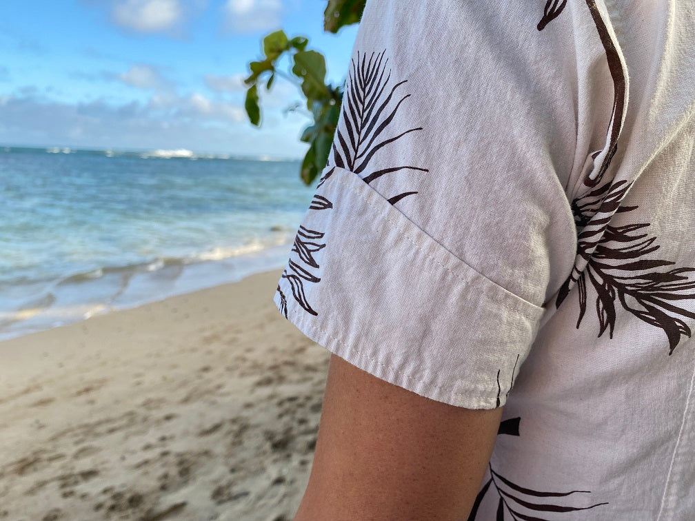 スマイルポケットシャツ／パームリーフプリント