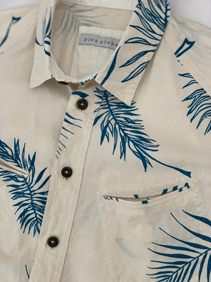スマイルポケットシャツ／パームリーフプリント